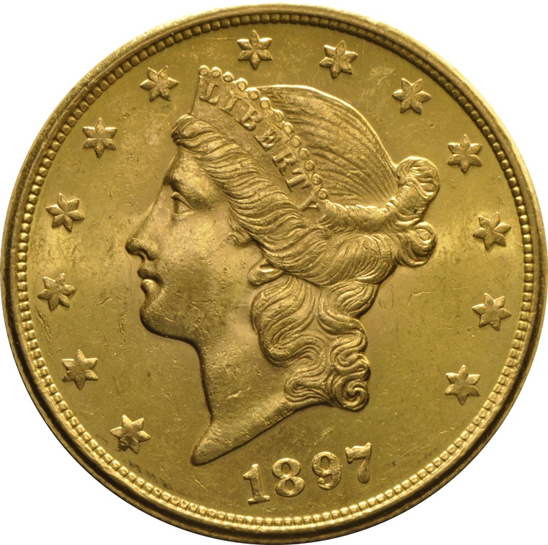 1897 $20 Double Eagle Liberty Head Gold Coin, San Francisco - 2 443 €