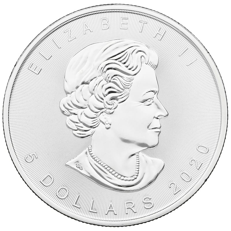 2020 1oz Canadian Maple Silver Coin - From 95,44