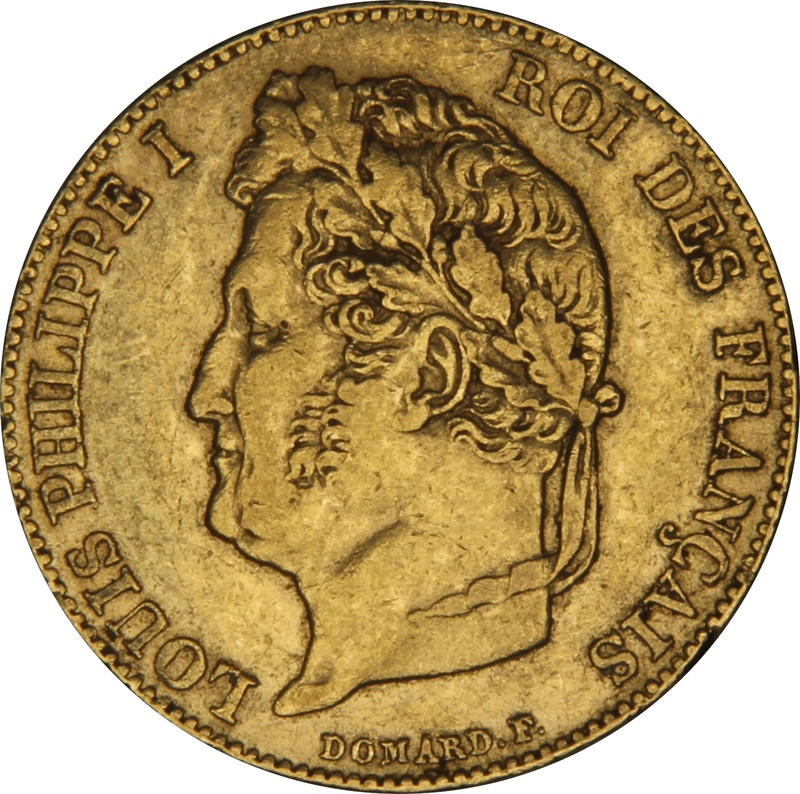 Buy 1844 Gold Twenty French Franc Coin from BullionByPost From