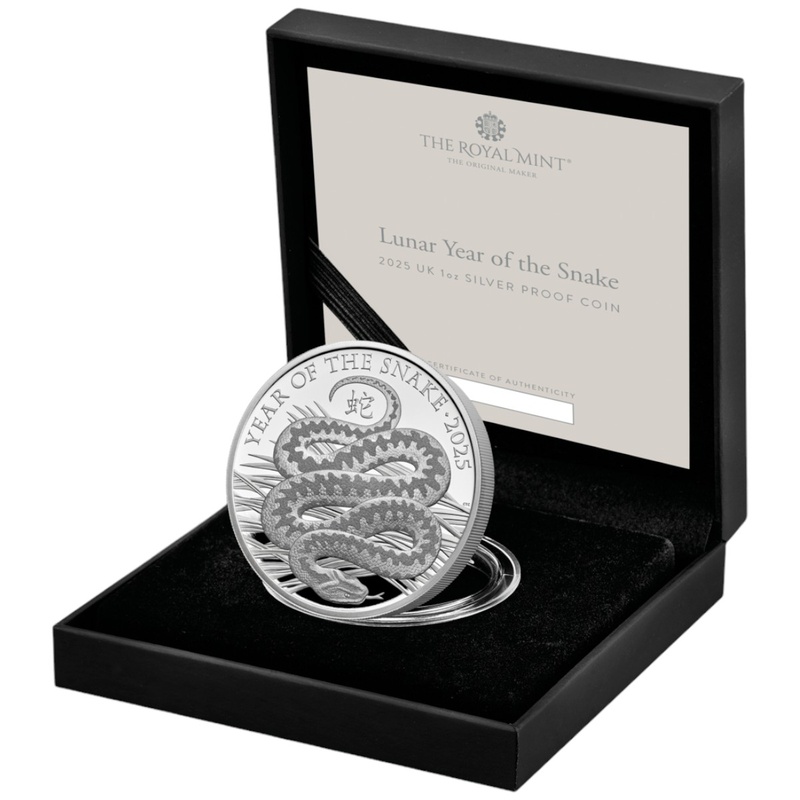 2025 Royal Mint 1oz Year of the Snake Proof Silver Coin Boxed From