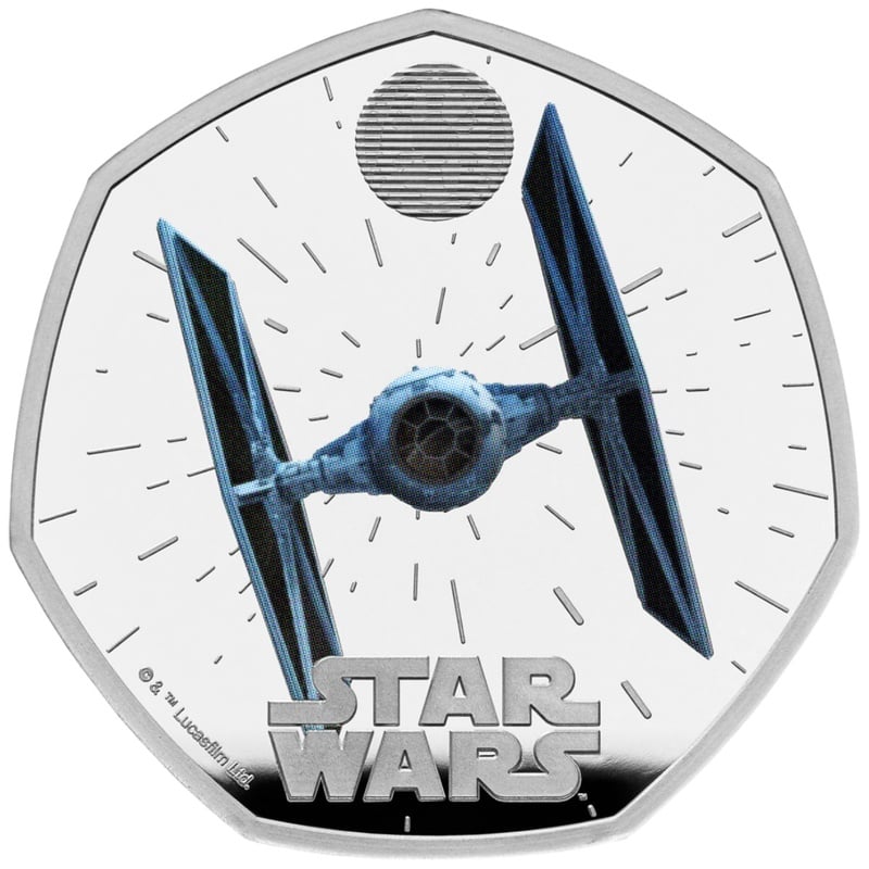 2024 Proof 50p Star Wars Silver Coin TIE Fighter Boxed - From 83,30