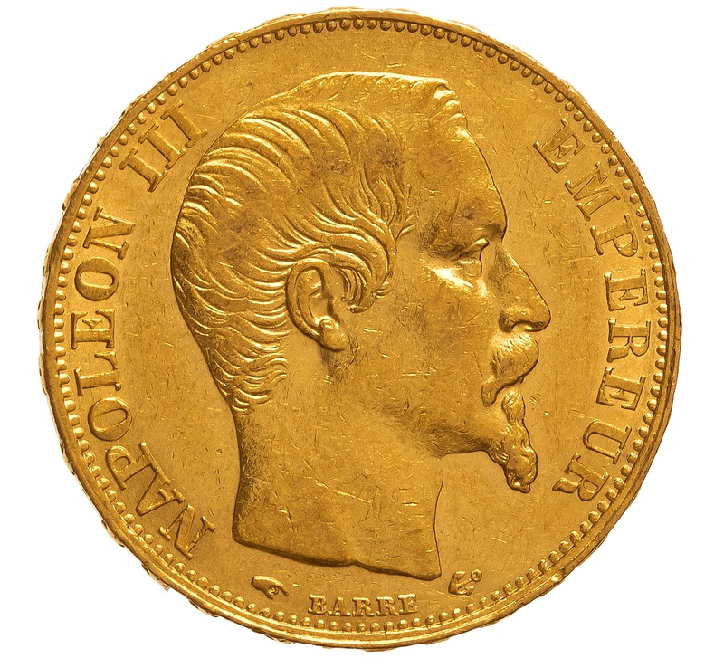 Buy 1856 Gold Twenty French Franc Coin from BullionByPost From