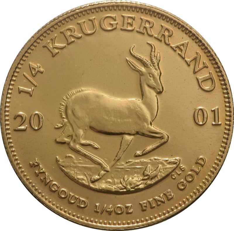 2001 Quarter Ounce Gold Krugerrand - 763,80